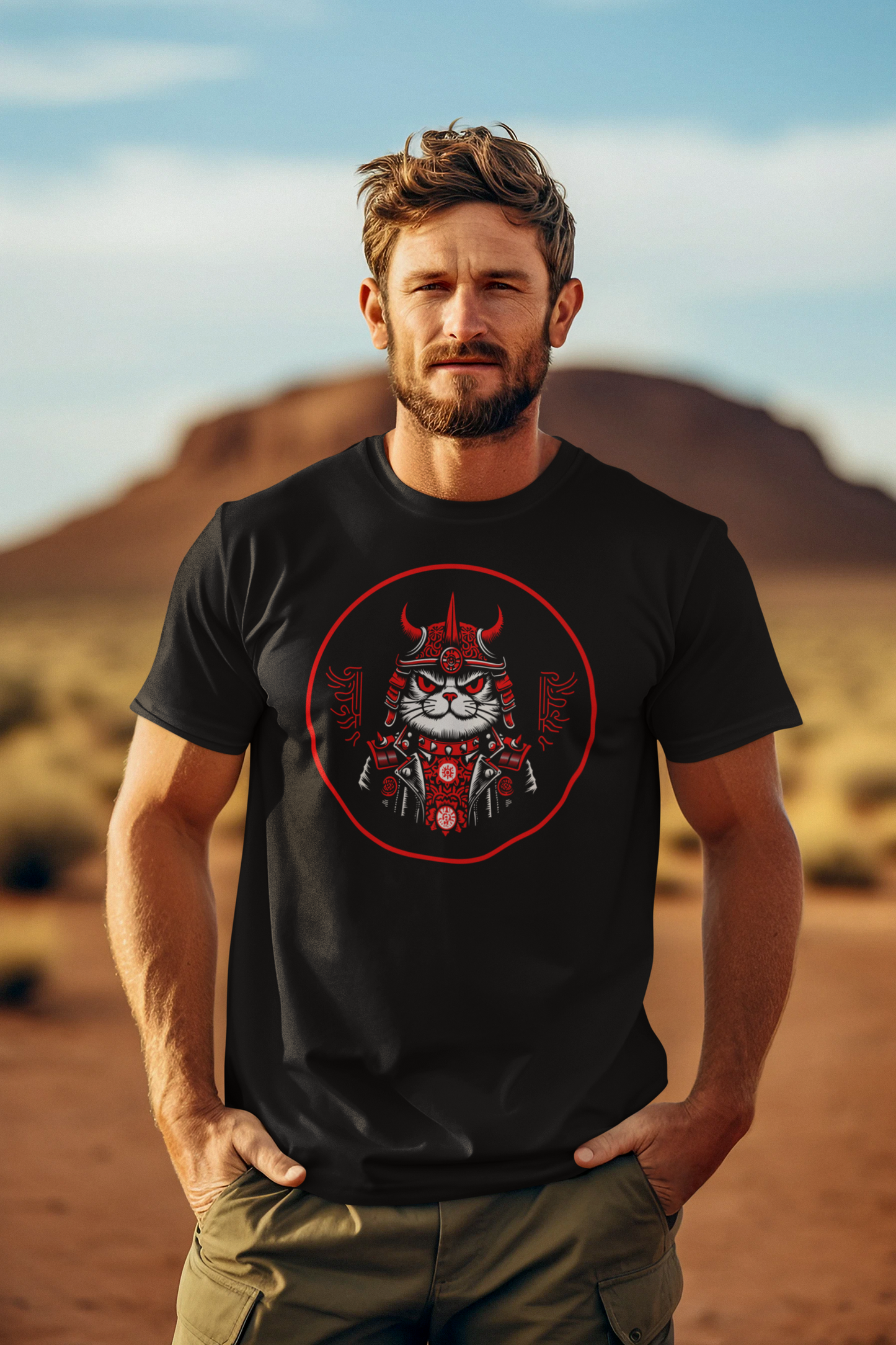 Cat Samurai T-Shirt Unisex